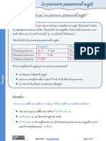 Pronom Personnel Sujet Lecon PDF