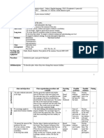 Description of Class Teaching Unit Type of Lesson