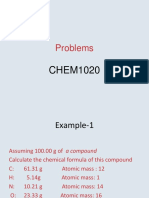 Problems: CHEM1020