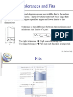 Tolerances and Fits: Min Max