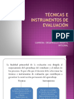 Técnicas e Instrumentos de Evaluación