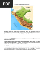 El Territorio Peruano Está Dividido Por Tres Regiones