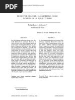 Hume. El Empirismo Como Genesis de La Subjetividad PDF