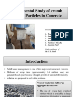 Experimental Study of Crumb Rubber Particles in Concrete: Presented by