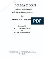 Friedrich Pollock Automation A Study of Its Economic and Social Consequences 1956 PDF