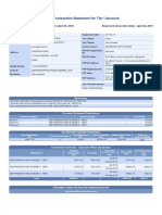 NPS Transaction Statement For Tier I Account