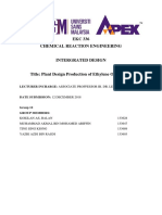 EKC 336 Chemical Reaction Engineering: Lecturer Incharge: Associate Proffessor Ir. Dr. Leo Choe Peng