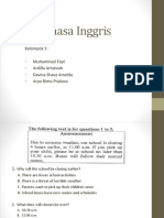 Soal Bahasa Inggris: Kelompok 3: Muhammad Fiqri Ardilla Arlutviah Davina Shava Amelda Aryo Bimo Prakoso