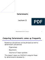 Determinants: Richard Fateman CS 282 Lecture 11 1