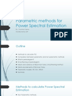 Parametric Methods For Power Spectral Estimation