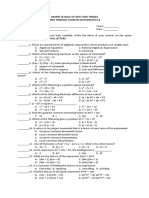 First Periodic Exam in Mathematics 8 - Asat