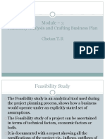 Module - 3 Feasibility Analysis and Crafting Business Plan Chetan T.R