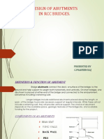 Design of Abutments in RCC Bridges.: Presented by C.Praveen Raj