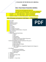 Major And, Minor Project Report Sample Format IT