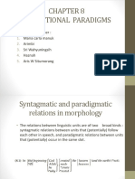 Inflectional Paradigms: Group's Member: Maria Carla Manuk Arimbi Sri Wahyuningsih Haznah Aris W Situmorang