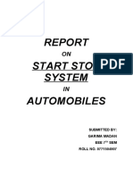 Start Stop System Automobiles: Submitted By: Garima Madan Eee 7 SEM ROLL NO. 0771504907