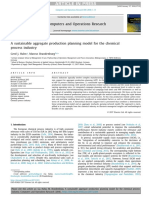 A Sustainable Aggregate Production Planning Model For The Chemical Process Industry