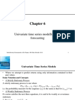 Univariate Time Series Modelling and Forecasting