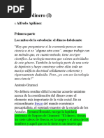 Sobre El Dinero I - II-III - Alfredo Apilánaz