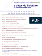 Dates de L'histoire en France, en Bretagne Et À Roscoff