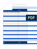 Social Media Content Calendar Template