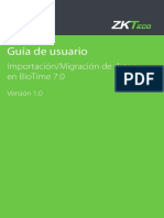 Guía de Importación Migración de Datos en BioTime7.0