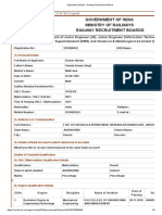 Application Details - Railway Recruitment Board