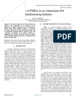 Application of FMEA in An Aluminium Pot Manufacturing Industry