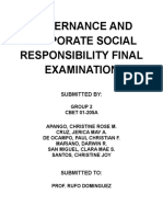 Governance and Corporate Social Responsibility Final Examination