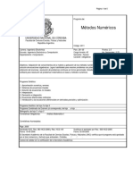 Programa Analítico de Métodos Numéricos