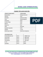 Specification - Organic Psyllium Husk 1