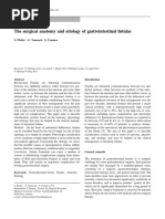 The Surgical Anatomy and Etiology of Gastrointestinal Fistulas