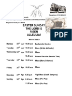 Easter Sunday The Lord Is Risen Alleluia!: Mass Times