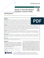 Importance of Details in Food Descriptions in Estimating Population Nutrient Intake Distributions