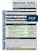 Schedule of Admissions Activities: Doctor of Philosophy Programs (PH.D.)