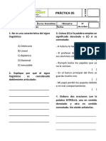 Práctica 05 de Gramática - 6to de Primaria