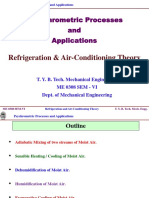 Psychrometric Processes and Applications: Refrigeration & Air-Conditioning Theory