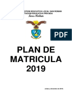 Plan de Matrícula 2019 - James Baldwin