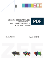 Medio Fisico - Memoria Descriptiva Geologia