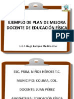 Ejemplo de Plan de Mejora Primaria