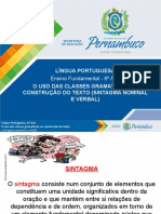 O Uso Das Classes Gramaticais Na Construção Do Texto (Sintagma Nominal e Verbal)