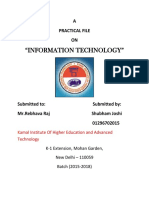 "Information Technology": A Practical File ON