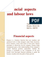 Entrepreneurship Financial Aspect and Labour Law