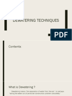 Dewatering Techniques