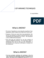 Analysis of Variance Techniques