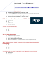 Multiple Choice Questions in Power Electronics - 1