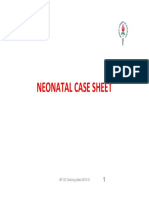 Neonatal Case Sheet