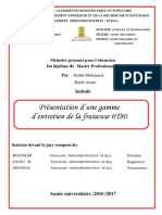 Maintenance Fraiseuse Exemple PDF