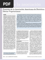 Veganismo Asociación Americana de Dietética 2009