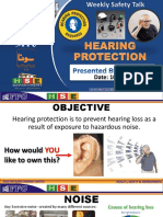 Hearing Protection Safety Talk